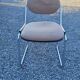Vintage office chair with chrome base and fabric top