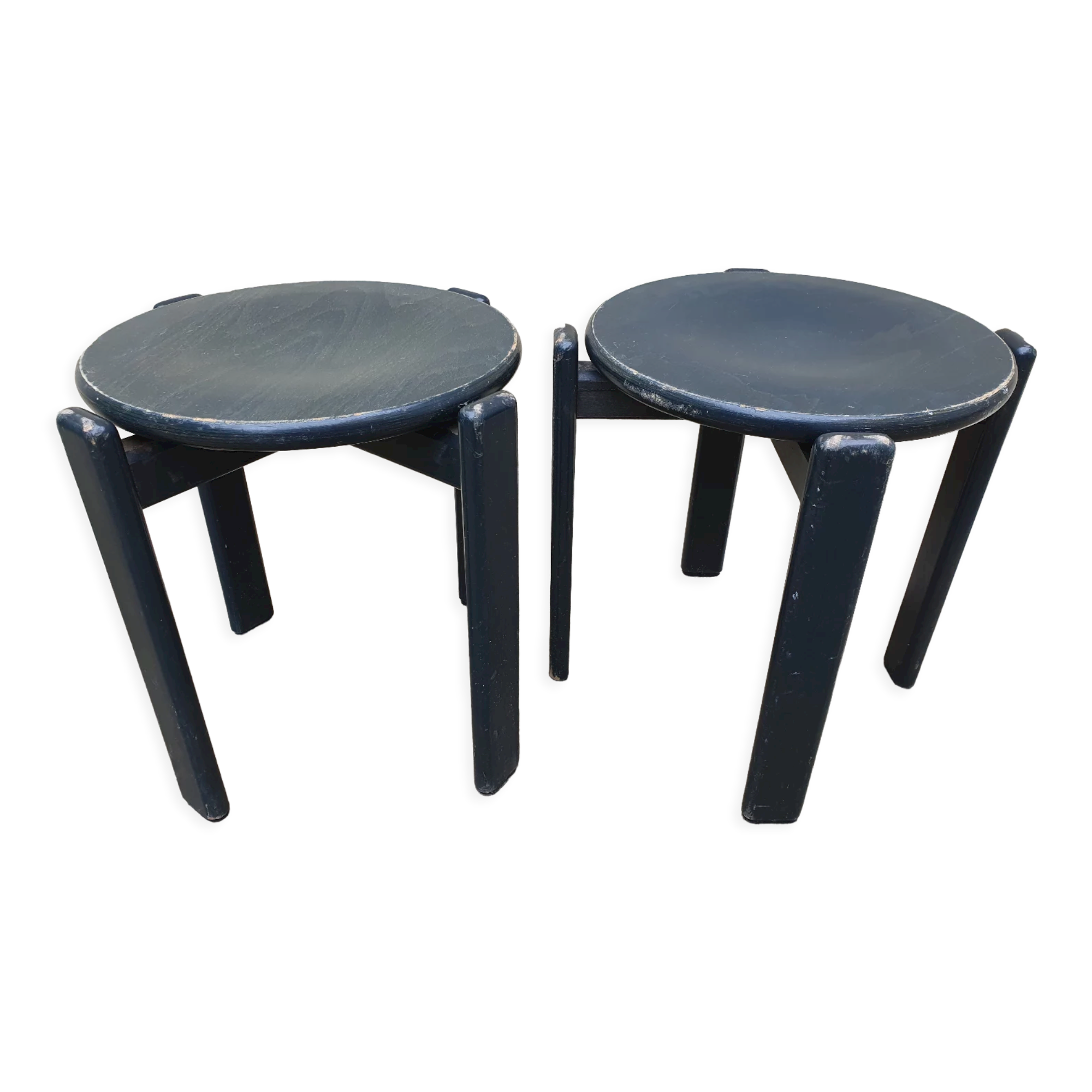 Pair of wooden stools