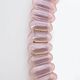 Italian oval mirror in brass and pink blown Murano glass
