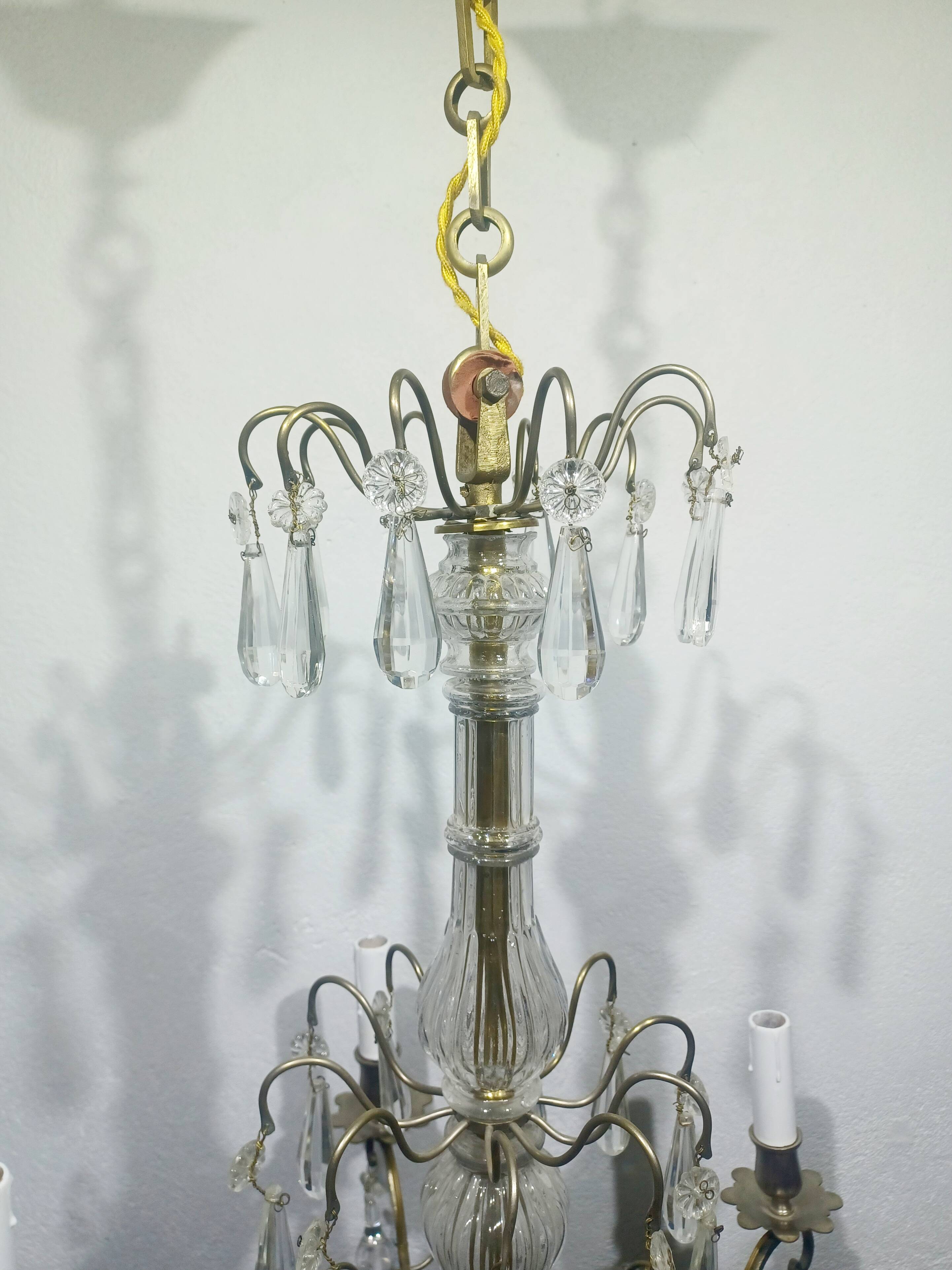 5-light crystal chandelier