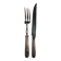 Silver-plated metal meat cutlery Voltaic France