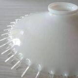 Set of 5 vintage pendants in serrated opaline 40s-50s / art deco / France