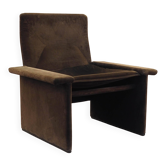 Fauteuil en velours côtelé, design italien, années 1970, production : Italie