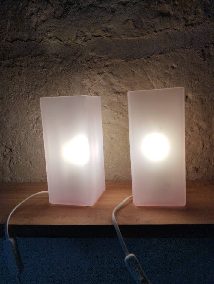 Duo de lampes IKEA GRONO – Rose clair – Design scandinave