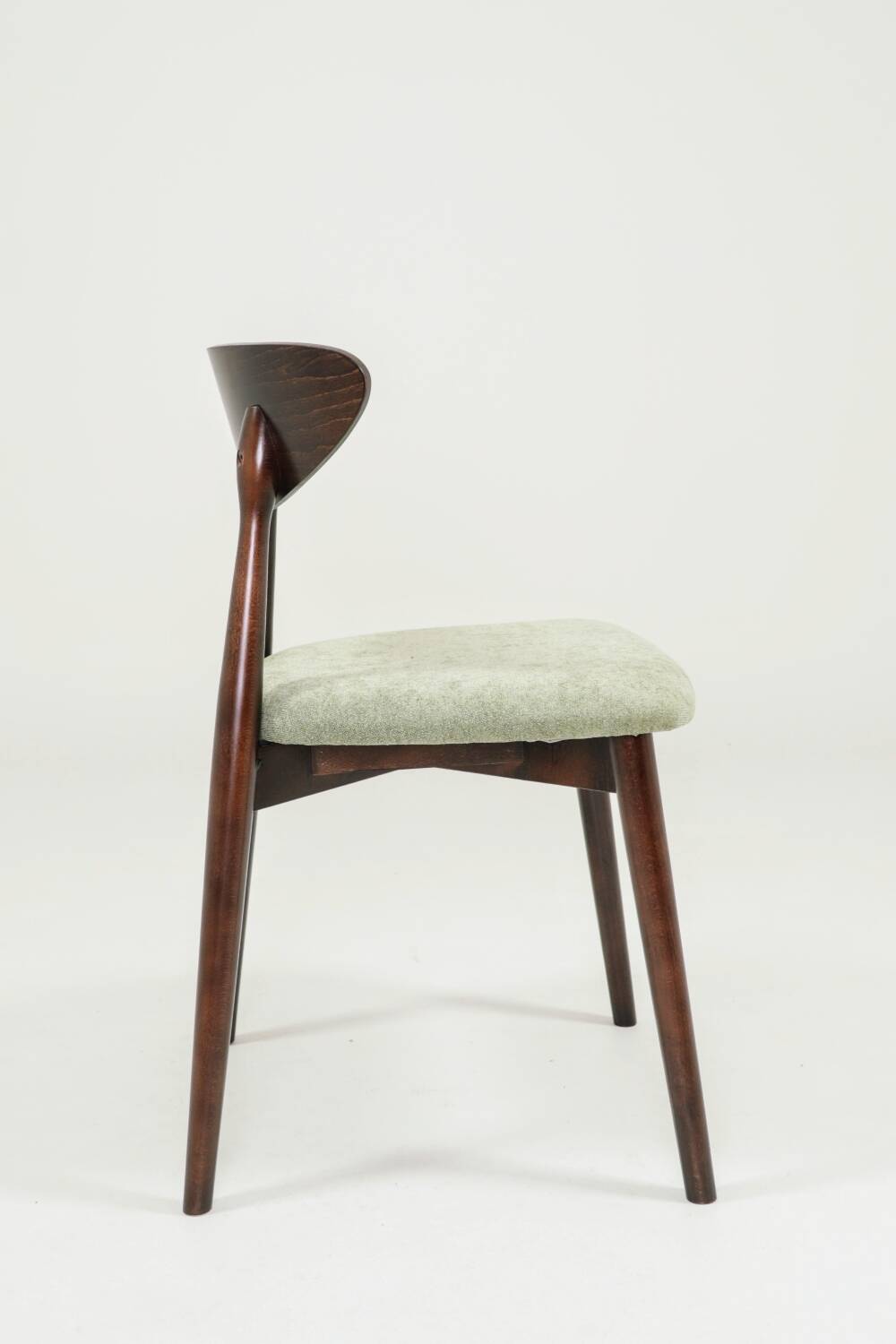 Modern set of 4 dining chairs, sage fabric