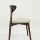 Modern set of 4 dining chairs, sage fabric