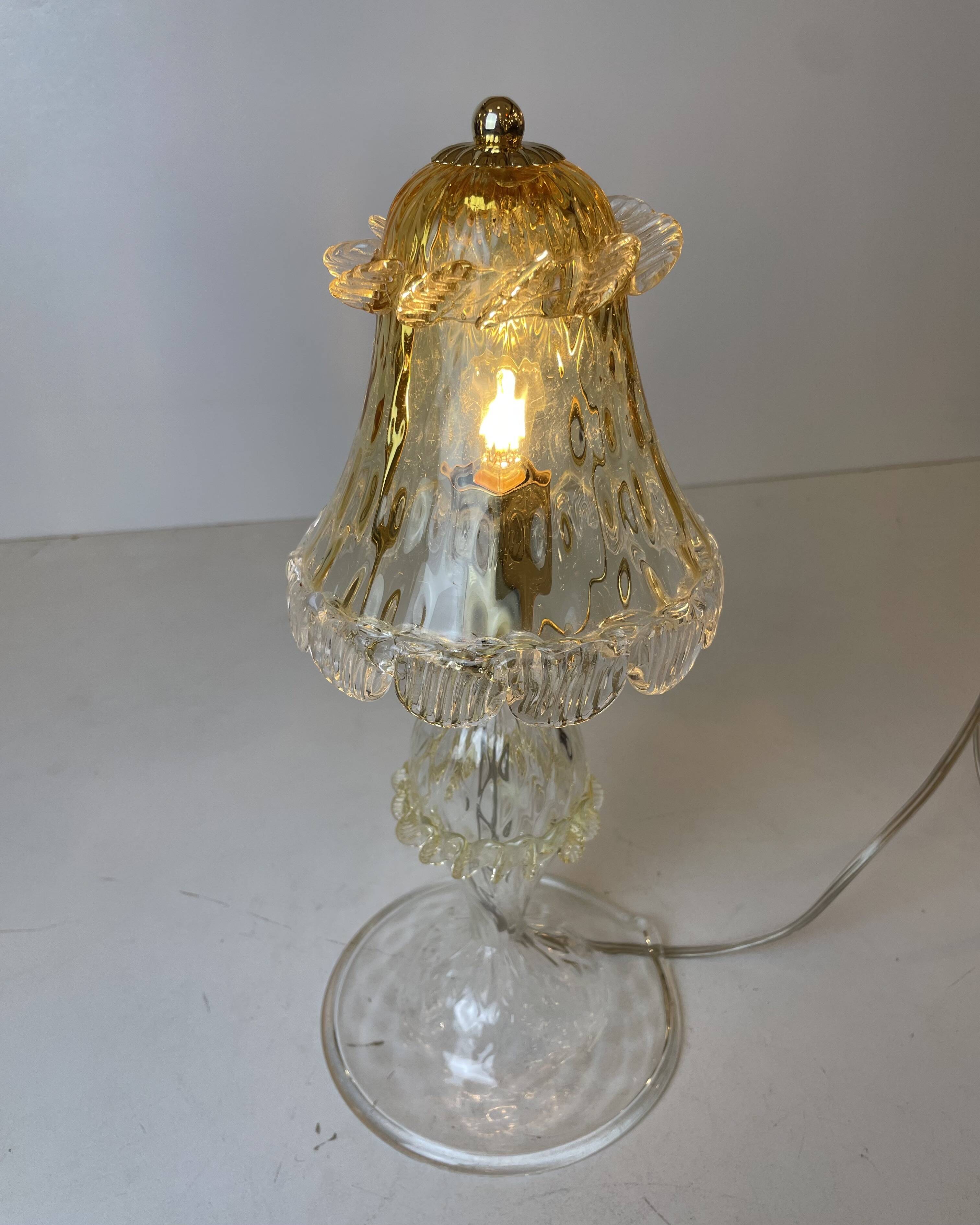 Murano Table Lamp in the style of Barovier & Toso, 1980s