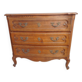 3-drawer wooden chest of drawers