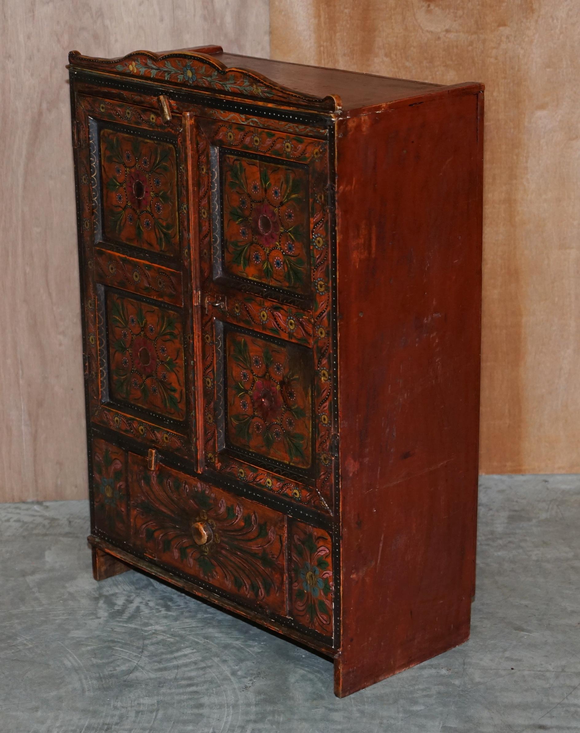 Hand-painted cupboard from Eastern Europe circa 1860.