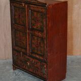 Hand-painted cupboard from Eastern Europe circa 1860.