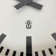 Grey Industrial East German Wall Clock from GW, 1960s