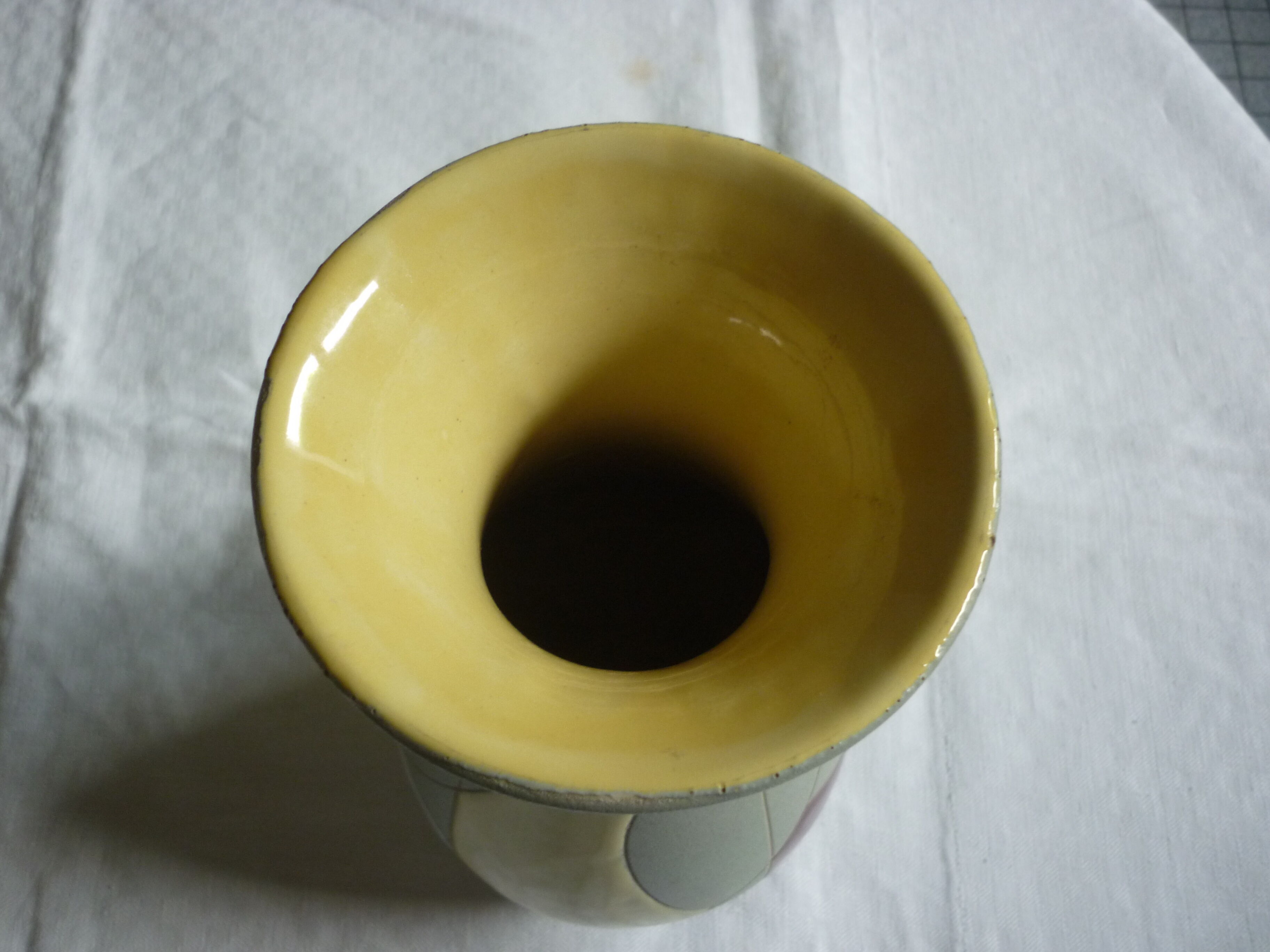 Vase en céramique vintage germany carreaux de couleurs