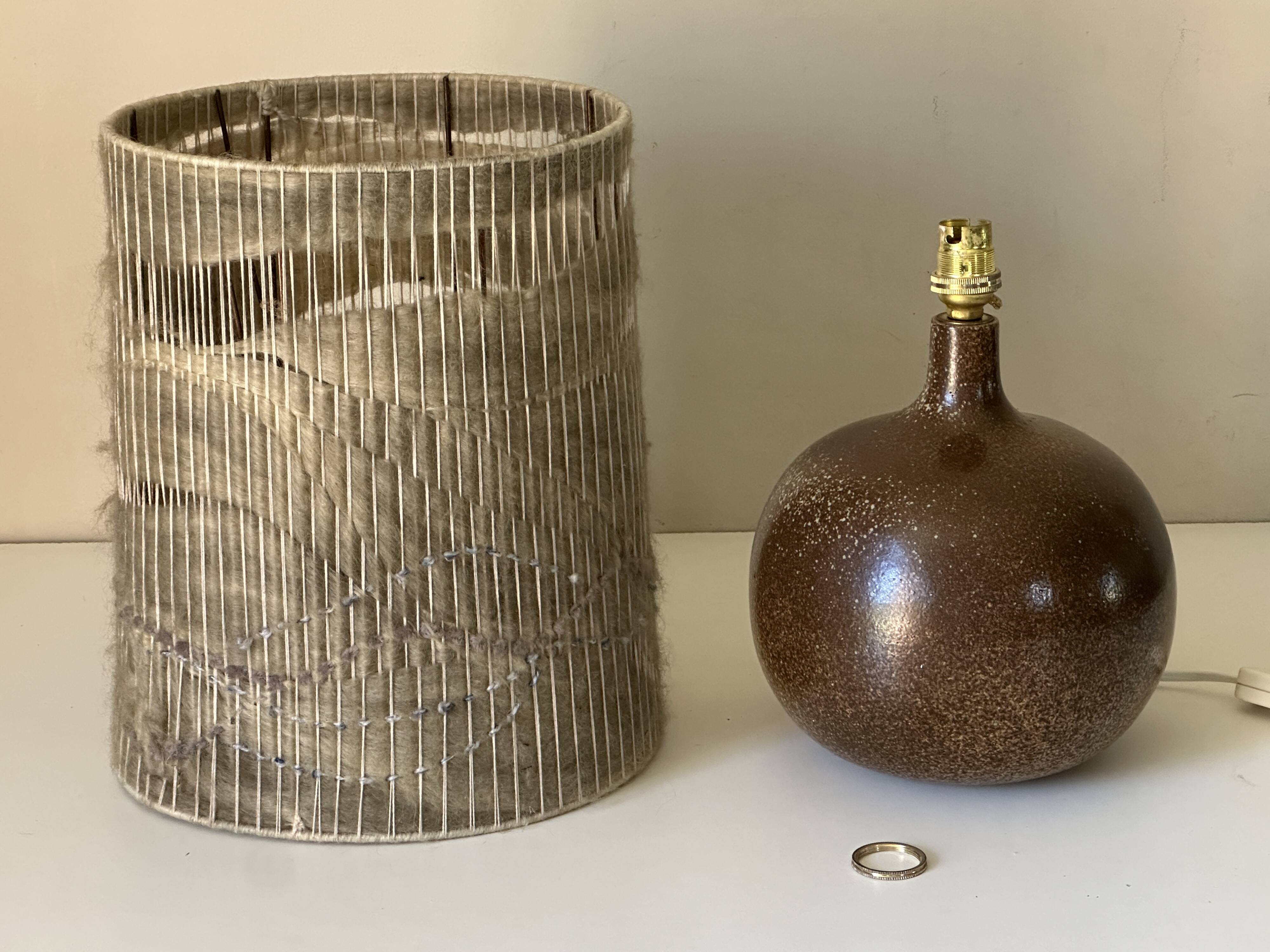 Vintage stoneware ceramic lamp from the 60s