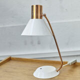 White and copper vintage lamp