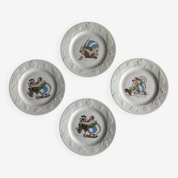 Set of 4 Asterix and Obelix plates