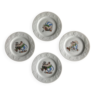 Set of 4 Asterix and Obelix plates