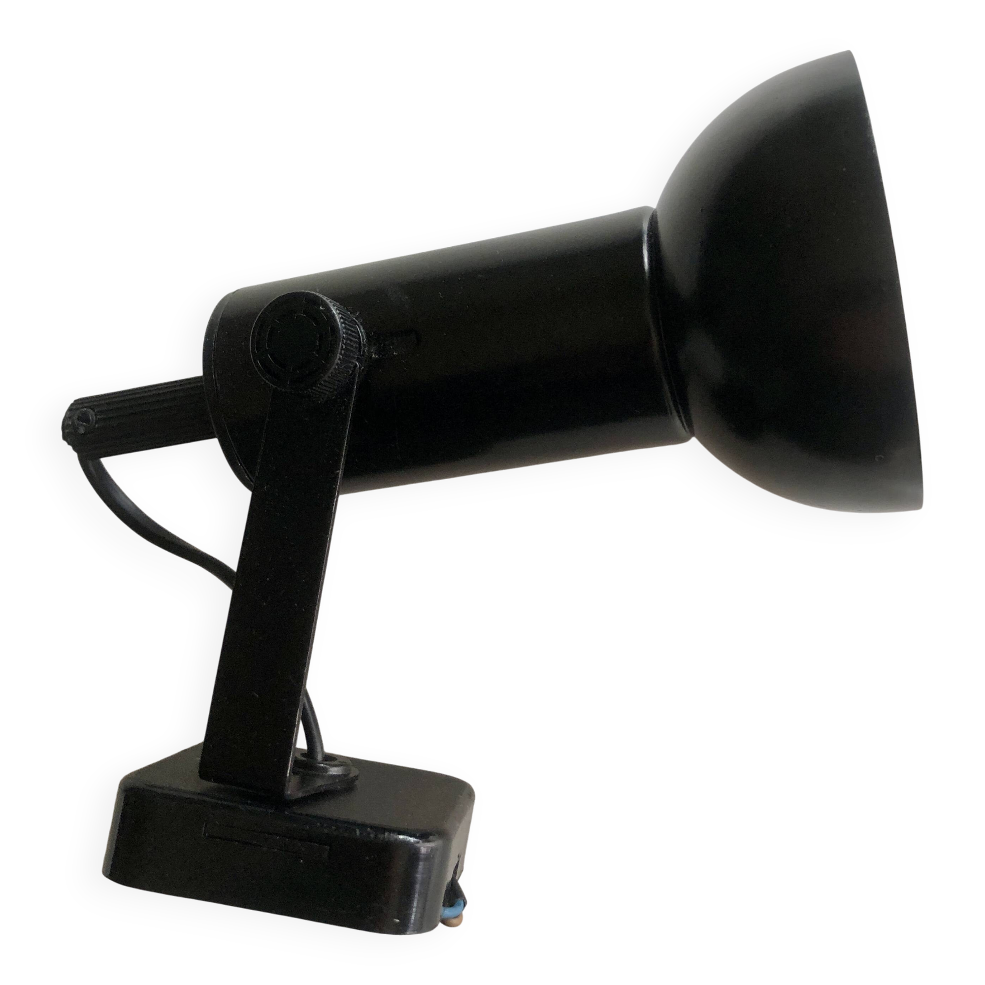 Black lacquered metal spotlight