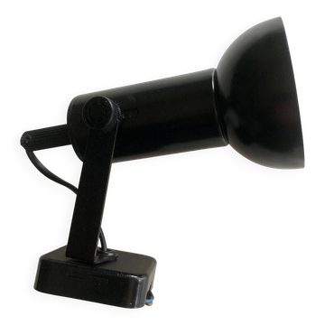 Black lacquered metal spotlight