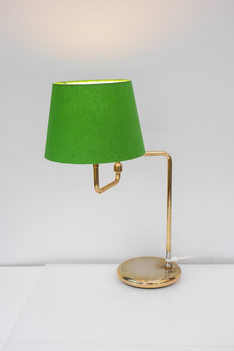 Scandinavian brass swing arm table lamp