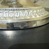 Pair of silver metal candlesticks