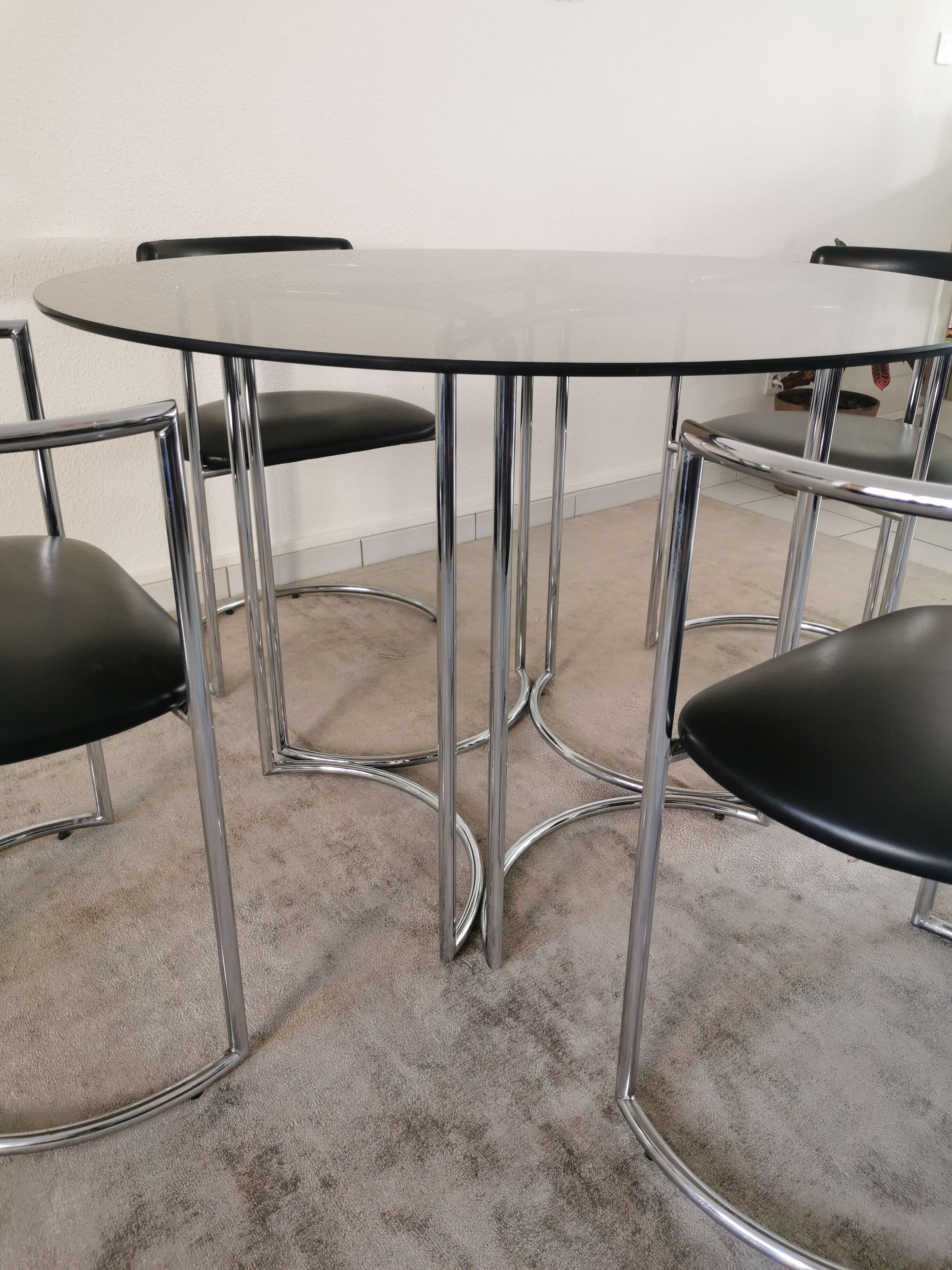 Bauhaus-style dining set from the 70s