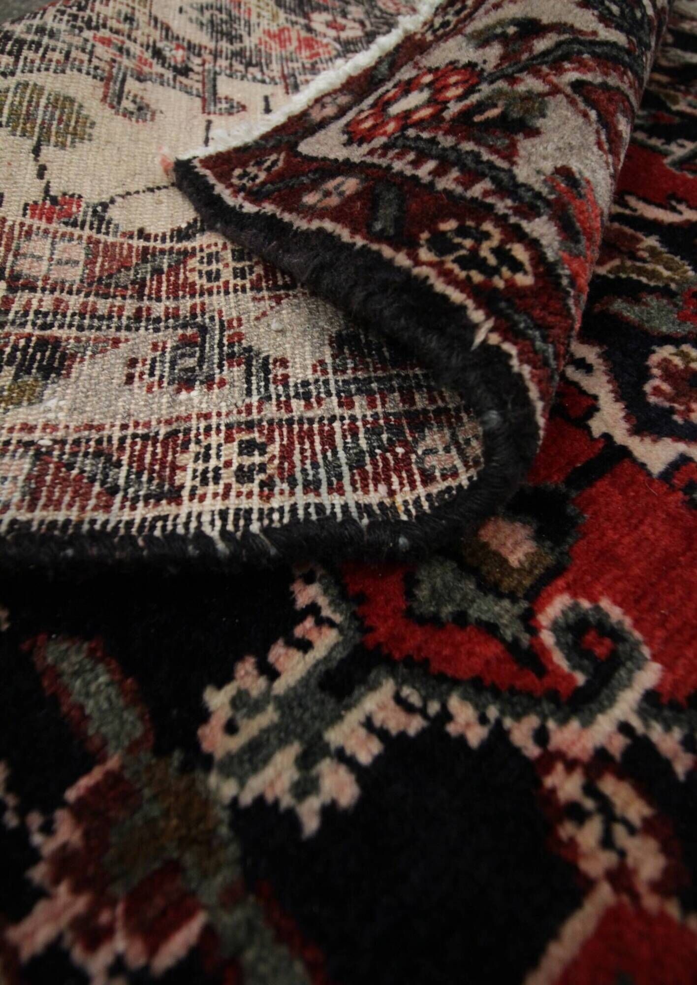 Handmade Oriental Wool Runner, Long Stair Runner Rustic Medallion Carpet
