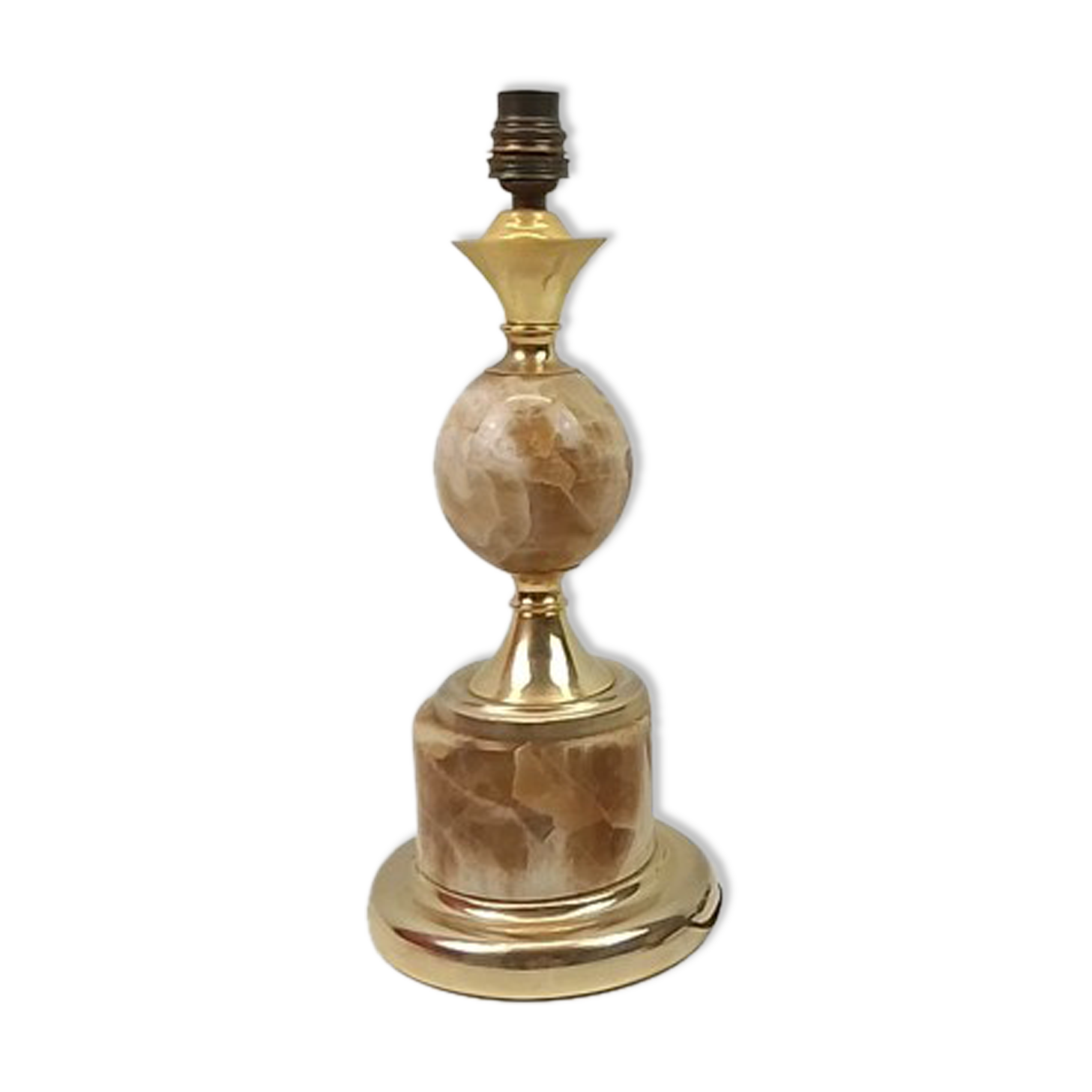 Lamp foot in alabaster and metal 31cm