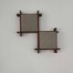 Pair of teak and Perspex wall lights – French work, circa 1955-1965