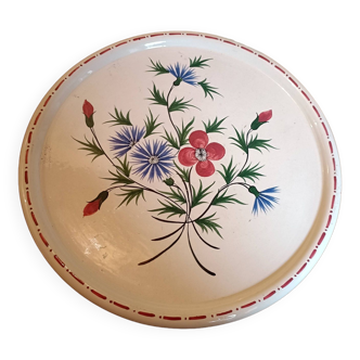 Desvres earthenware pie dish, handmade decoration