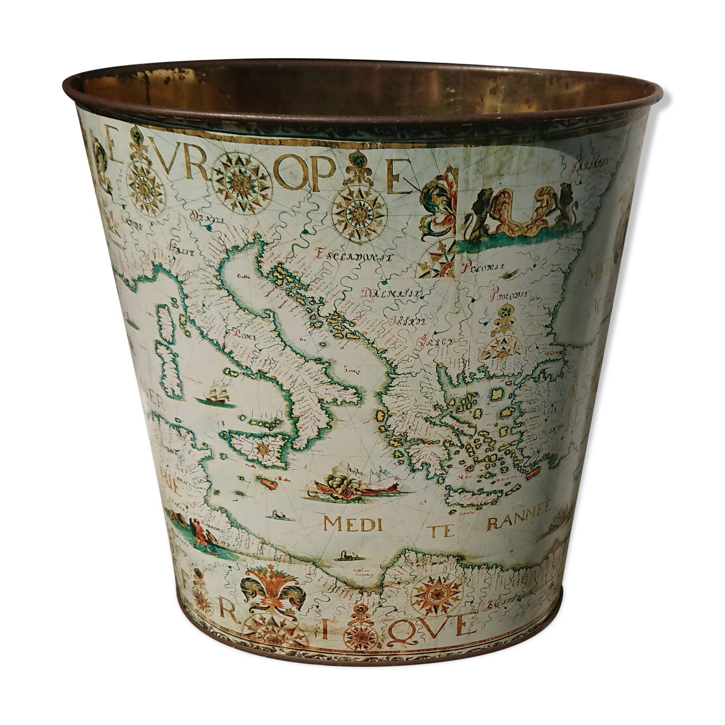 Decor map sheet paper basket