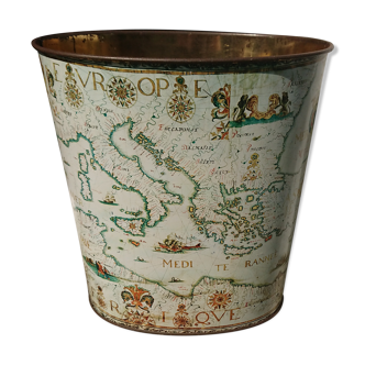 Decor map sheet paper basket