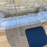 Modernist desk chrome and glass