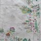 Square tablecloth embroidery naïve hand multicolored - linen threads - 110x110 cm