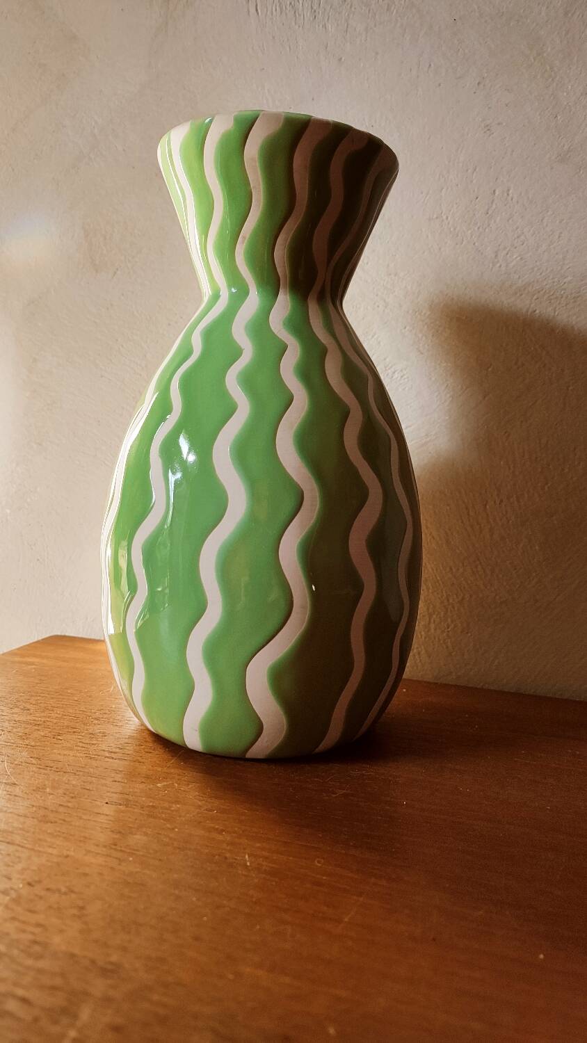 Almond green vase