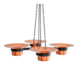 Metal and copper candleholder pendant by Carl Thore, 1975