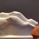 Cracked ceramic greyhound E. Siegl Manufacture Orchies Art Deco