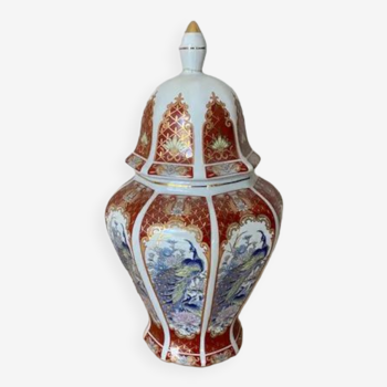 Ceramic urn - peacock design