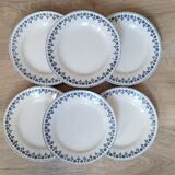 Set 6 plates Terre de Fer Barbeaux
