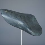 Abstract Organic Sculpture in polished Grey Stone, 1980s