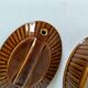 Small vintage oval terrine in caramel ceramic