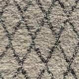 Long Berber hallway carpet Beni Ourain in wool 110x310 cm