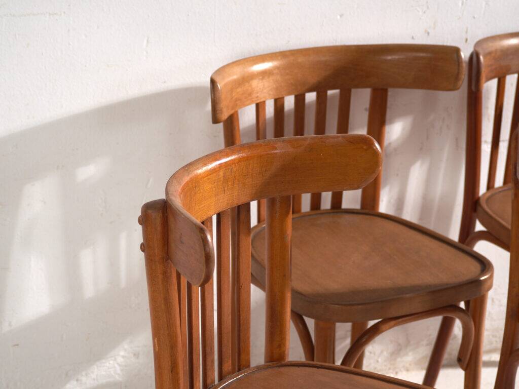 Antique bentwood chairs in Thonet style – Central Europe, circa 1930 #4 – Set of 4 pieces