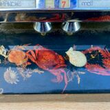 Perpetual office calendar resin with inclusions vintage seaside souvenir