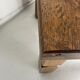 Brutalist square oak side or coffee table, Dutch 1960s