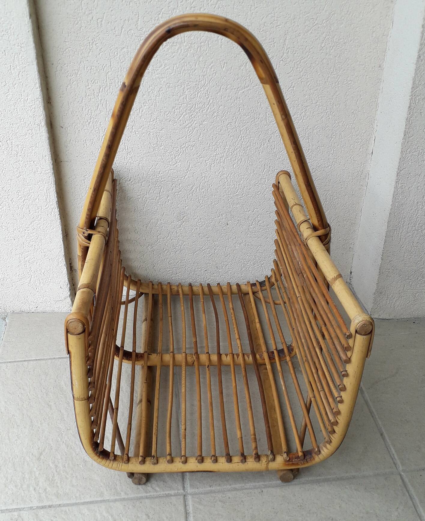 Rattan wooden basket