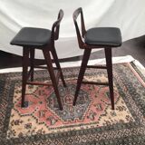 2 Scandinavian 50s bar stools