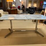 Dining room table marble chrome legs