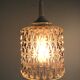 70s glass pendant light