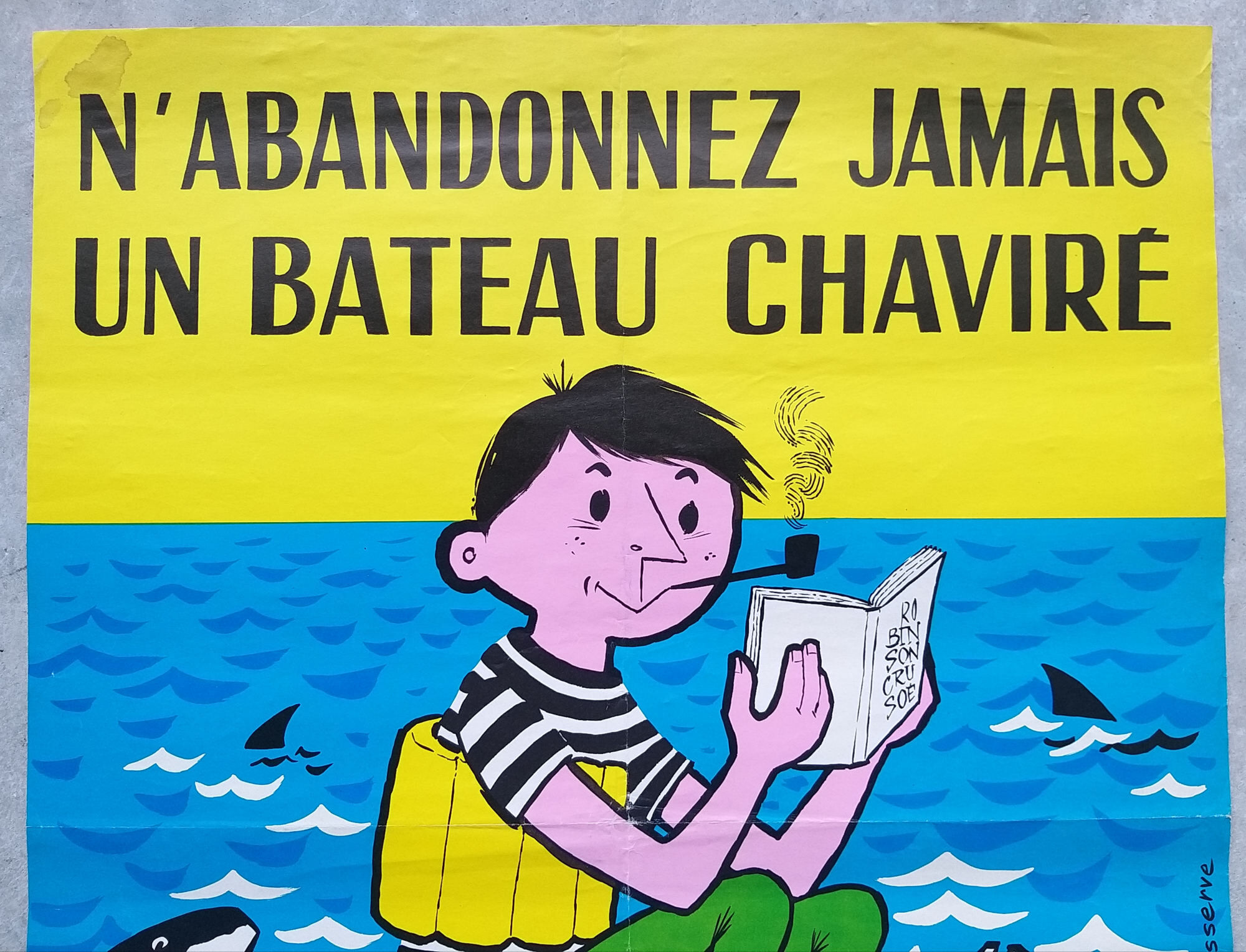 Old poster/original poster - Plaisance prevention, by Besserve ca
