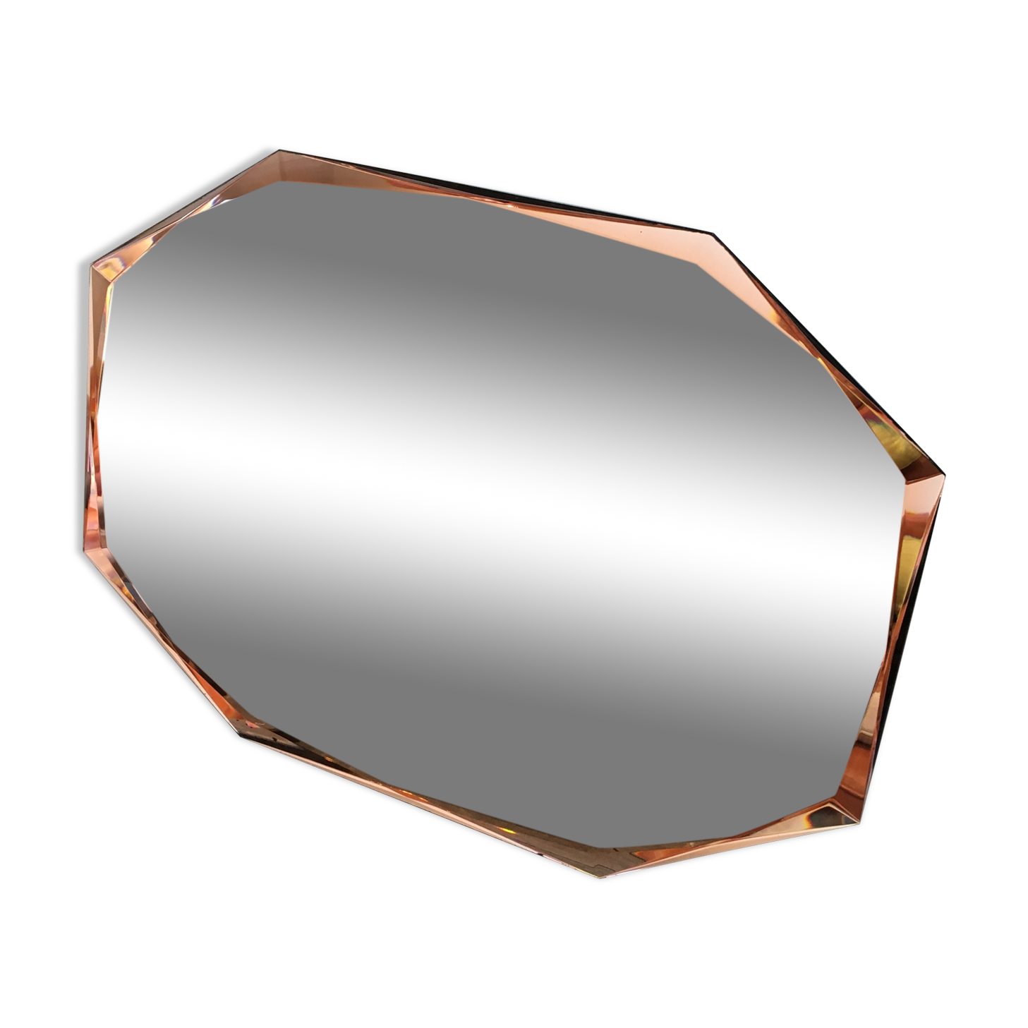 Art deco bevelled mirror  75x54cm